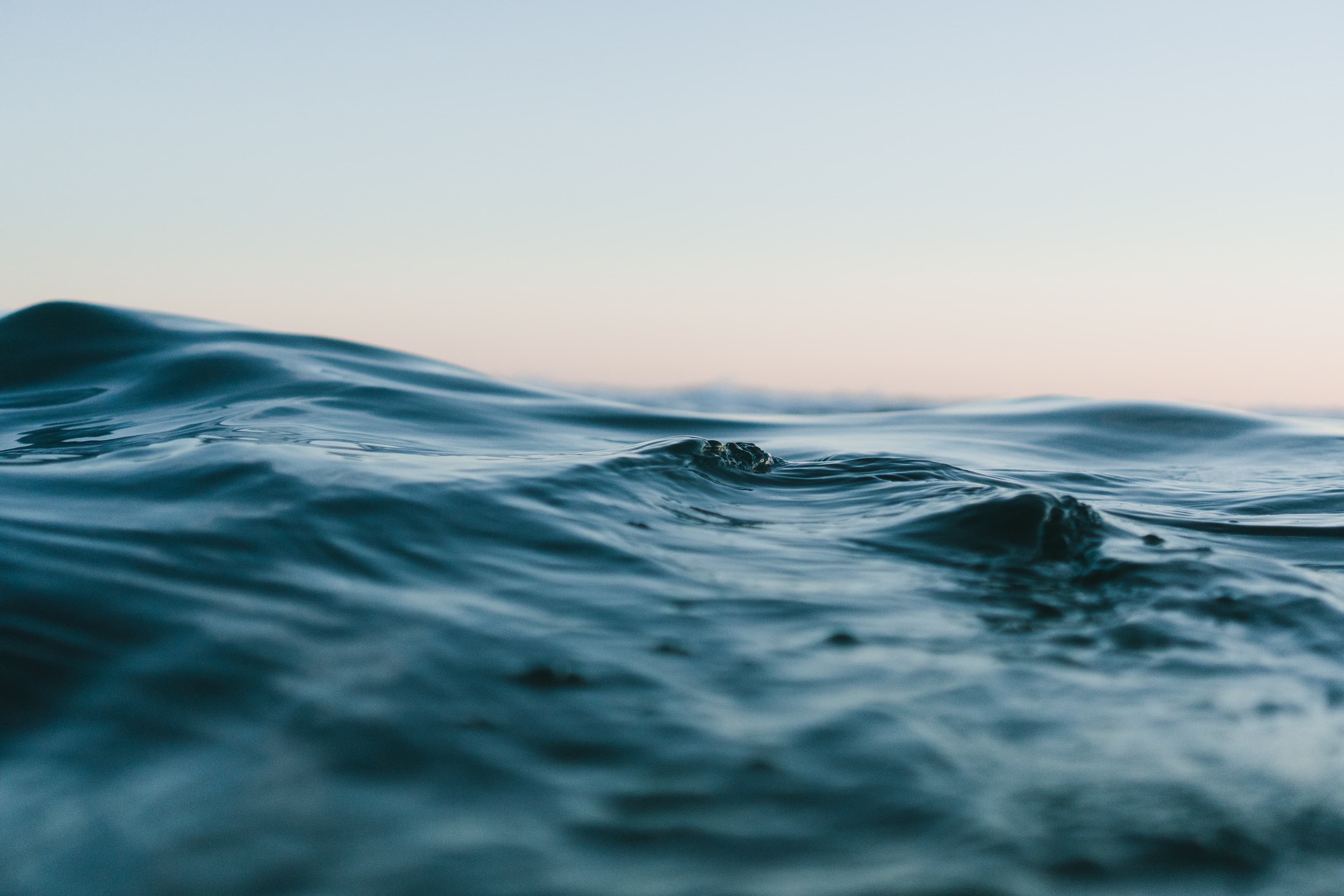 Lightly rippling ocean waves